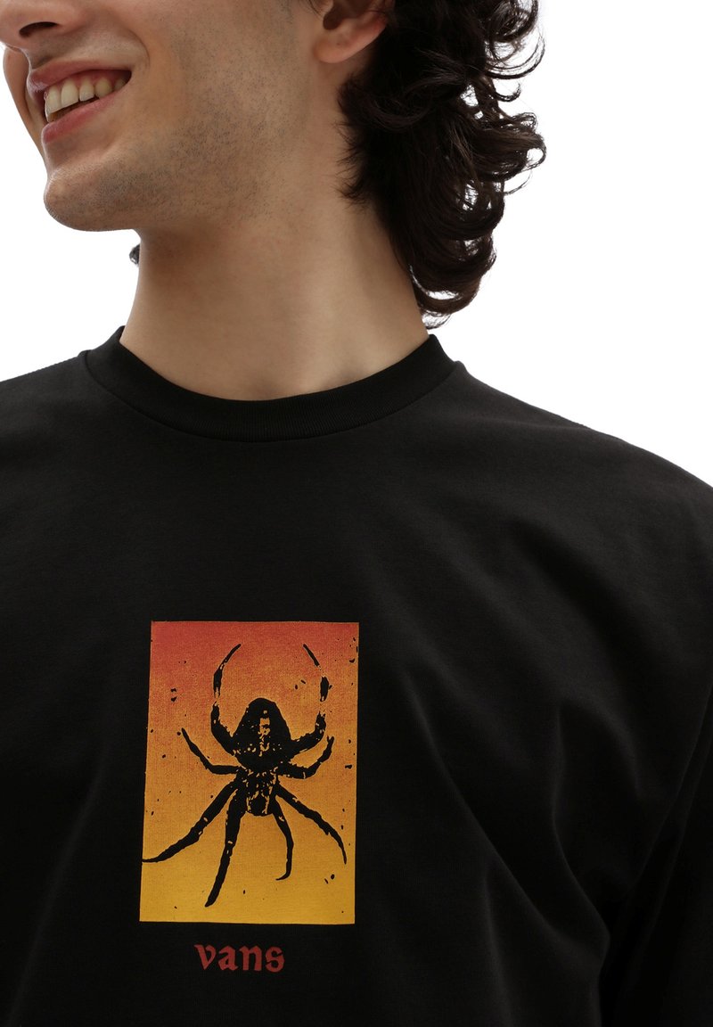 Vans Men's Classic Short Sleeve Tee, (Spun Out) Black