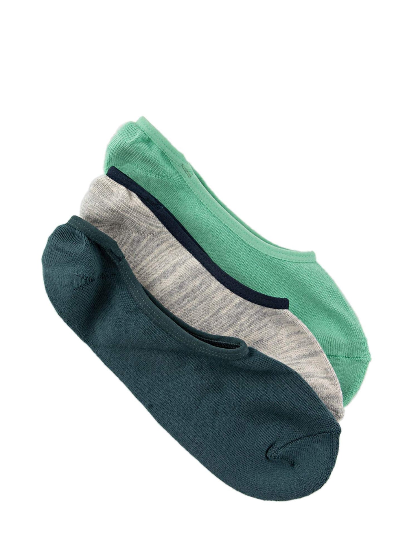 Vans Men's Classic Super No Show Socks 3 Pack, Multi Dusty Jade Green
