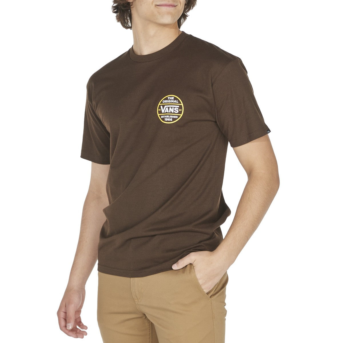 Vans Men's Short Sleeve Tee, (Authentic Original) Demitasse