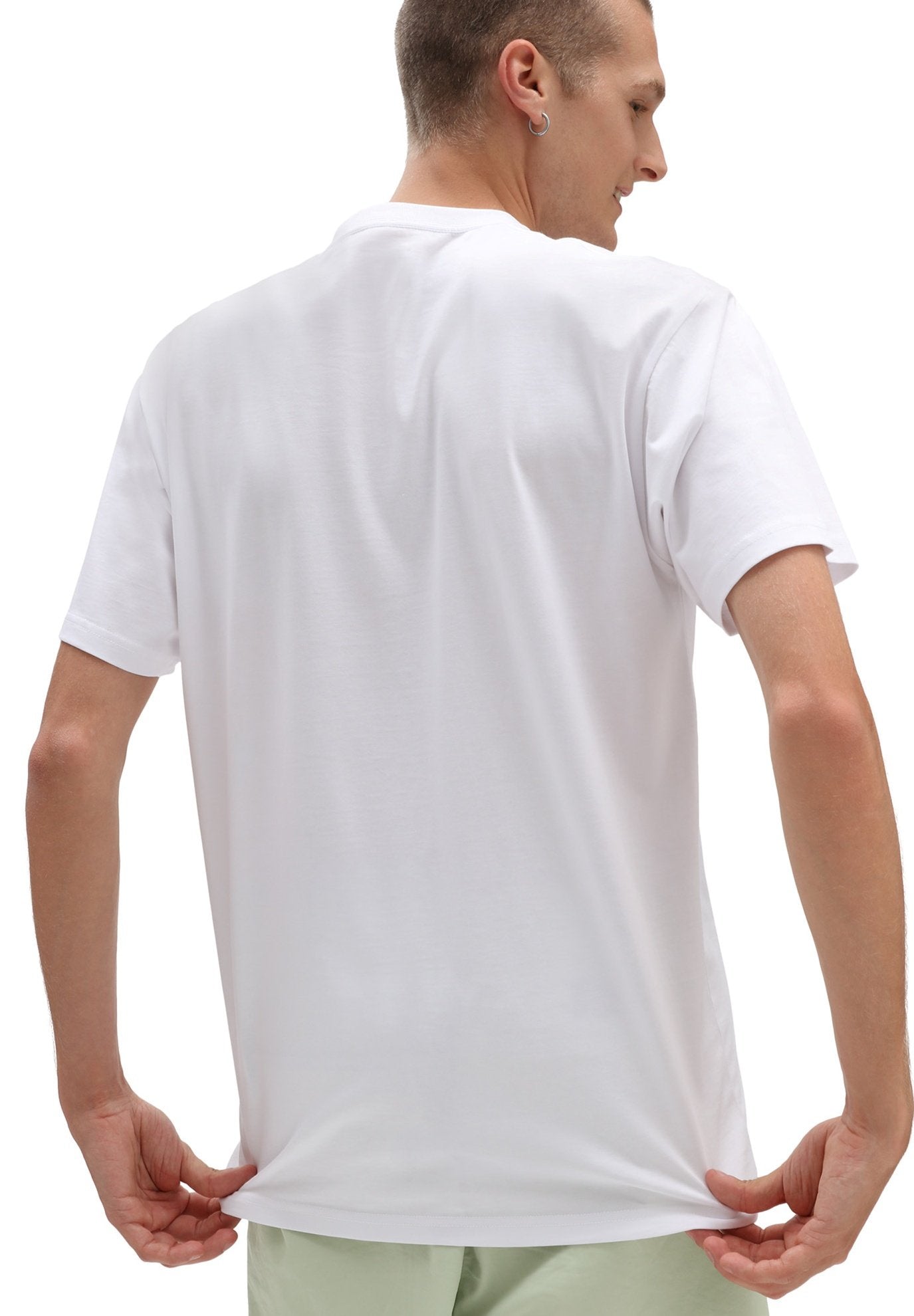 Vans Men's Classic Short Sleeve Tee, (Death Blooms) White