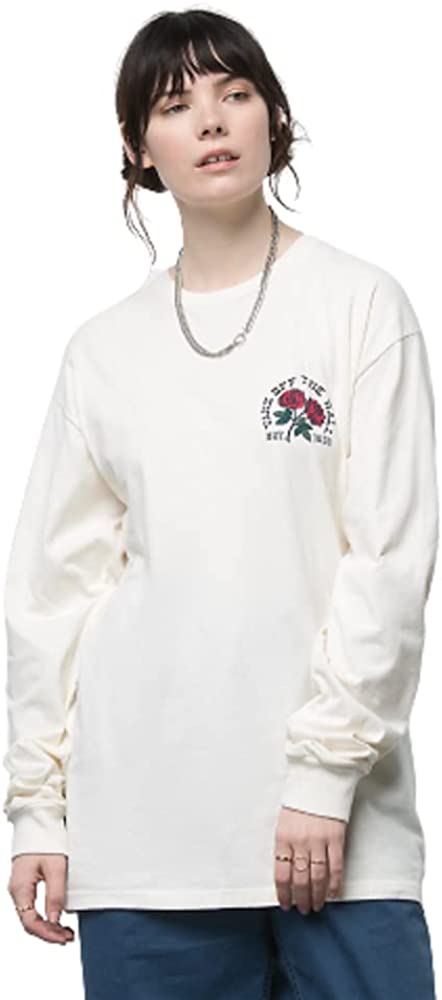 Vans Men's Long Sleeve T-Shirt, (Now Is The Time) Antique White