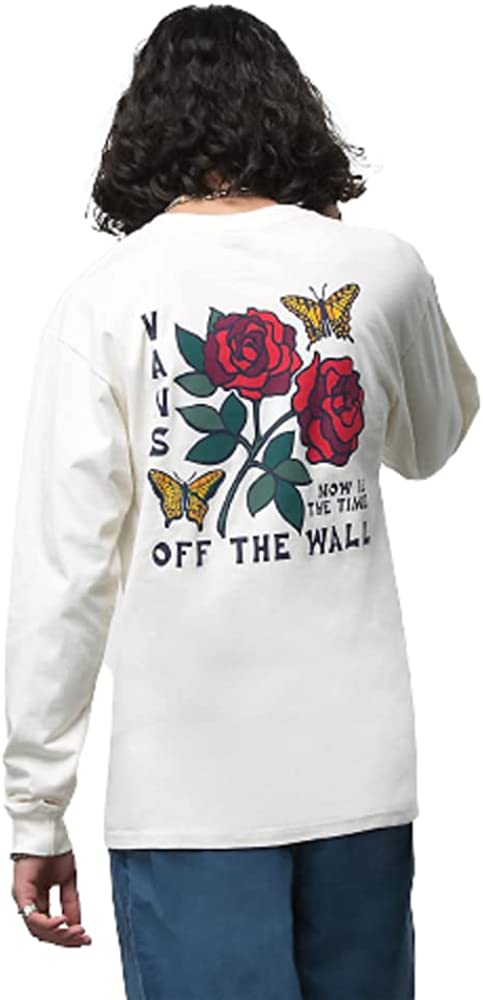 Vans Men's Long Sleeve T-Shirt, (Now Is The Time) Antique White