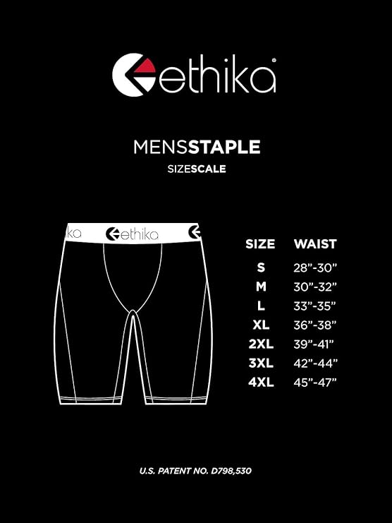 Ethika Men's Bomber Black Flag Staple Fit Boxer Brief