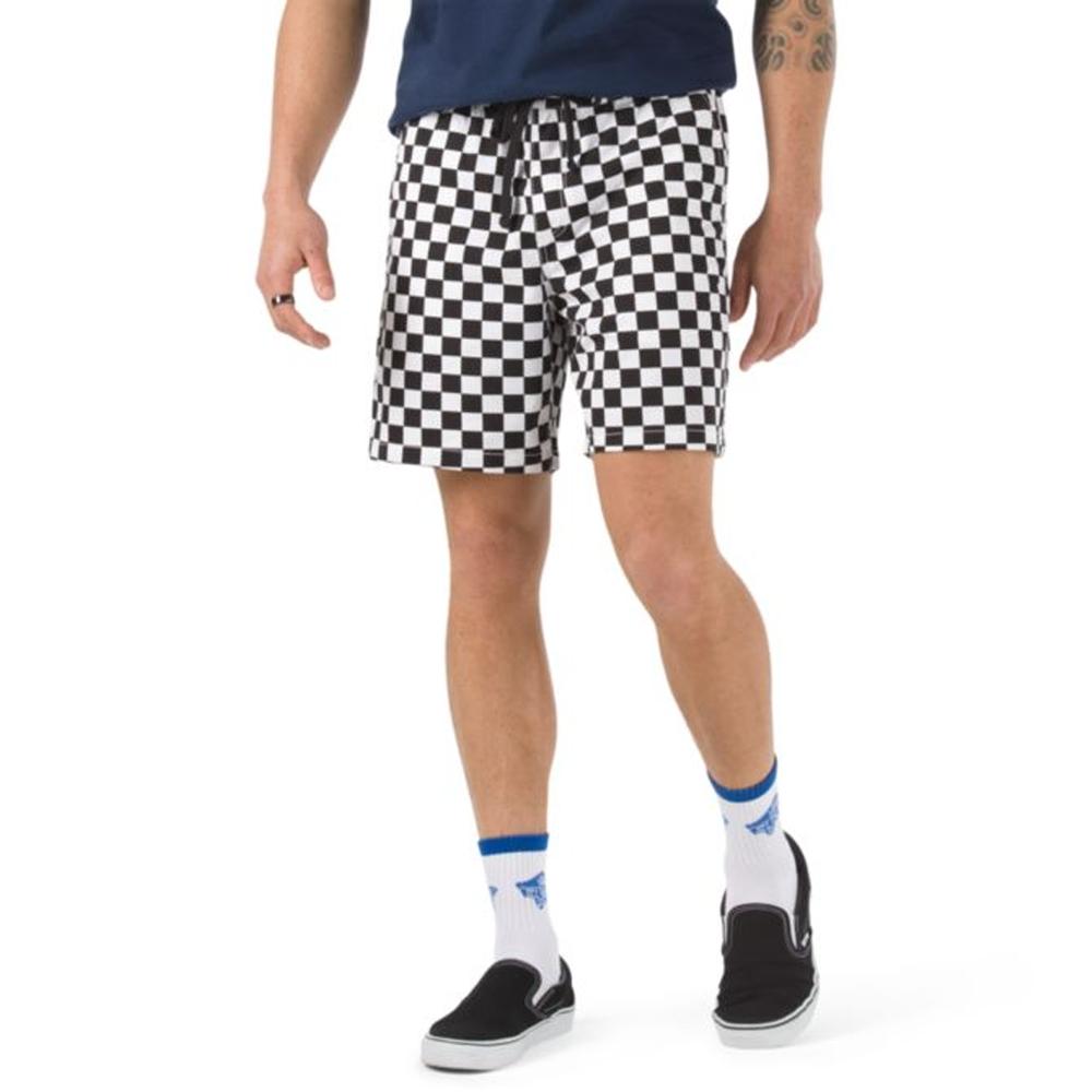 Vans Men's Range 18 Shorts, (Checkerboard) Black/White