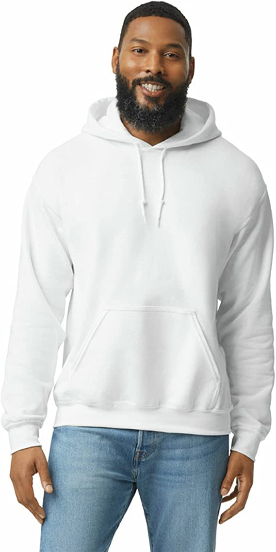 Gildan Adult Fleece Hooded Sweatshirt, Style G18500, White