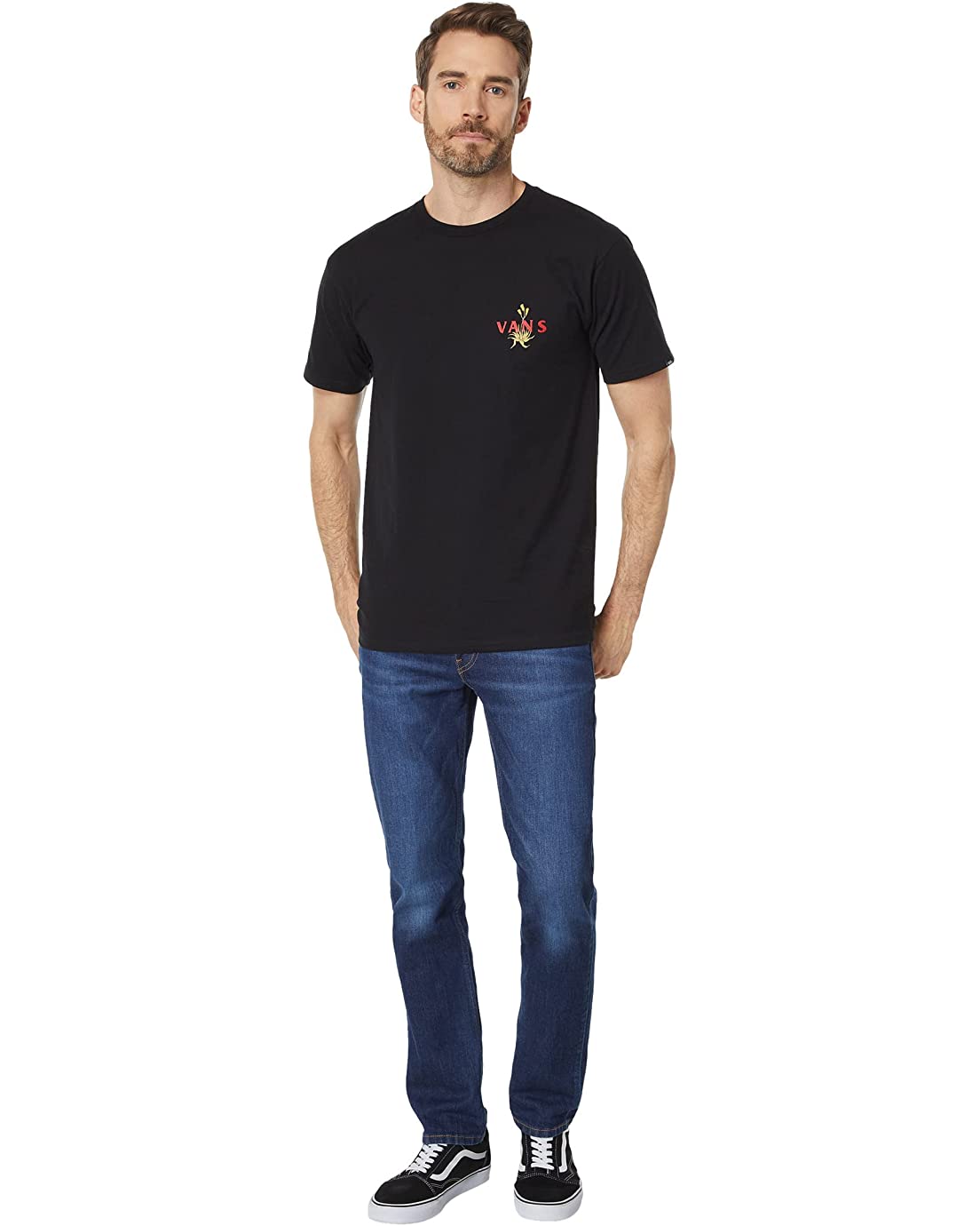 Vans Men's Classic Short Sleeve Tee, (Desert Pack) Black
