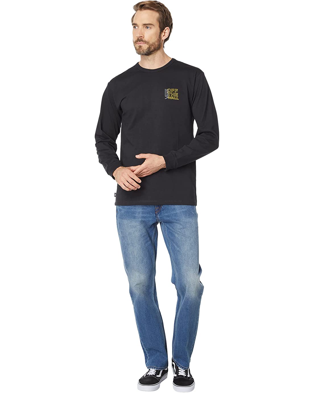 Vans Men Classic Long Sleeve OFF The Wall, Black