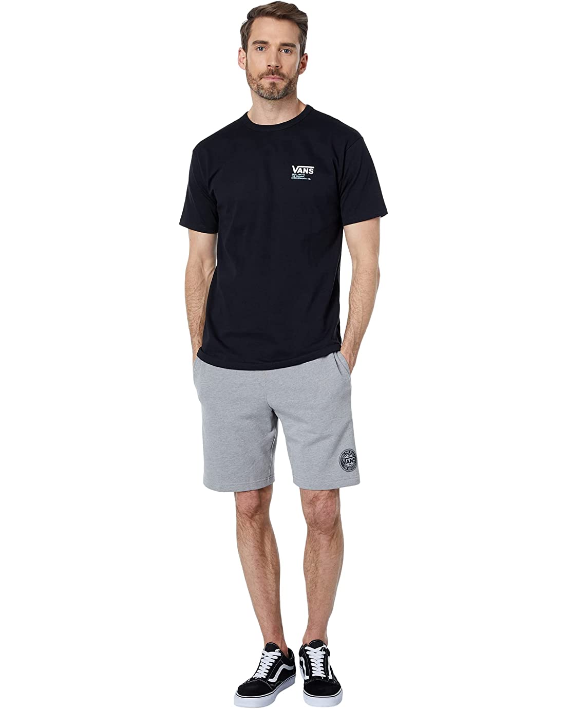Vans Men's Classic Short Sleeve Tee, (OTW OG Checker) Black