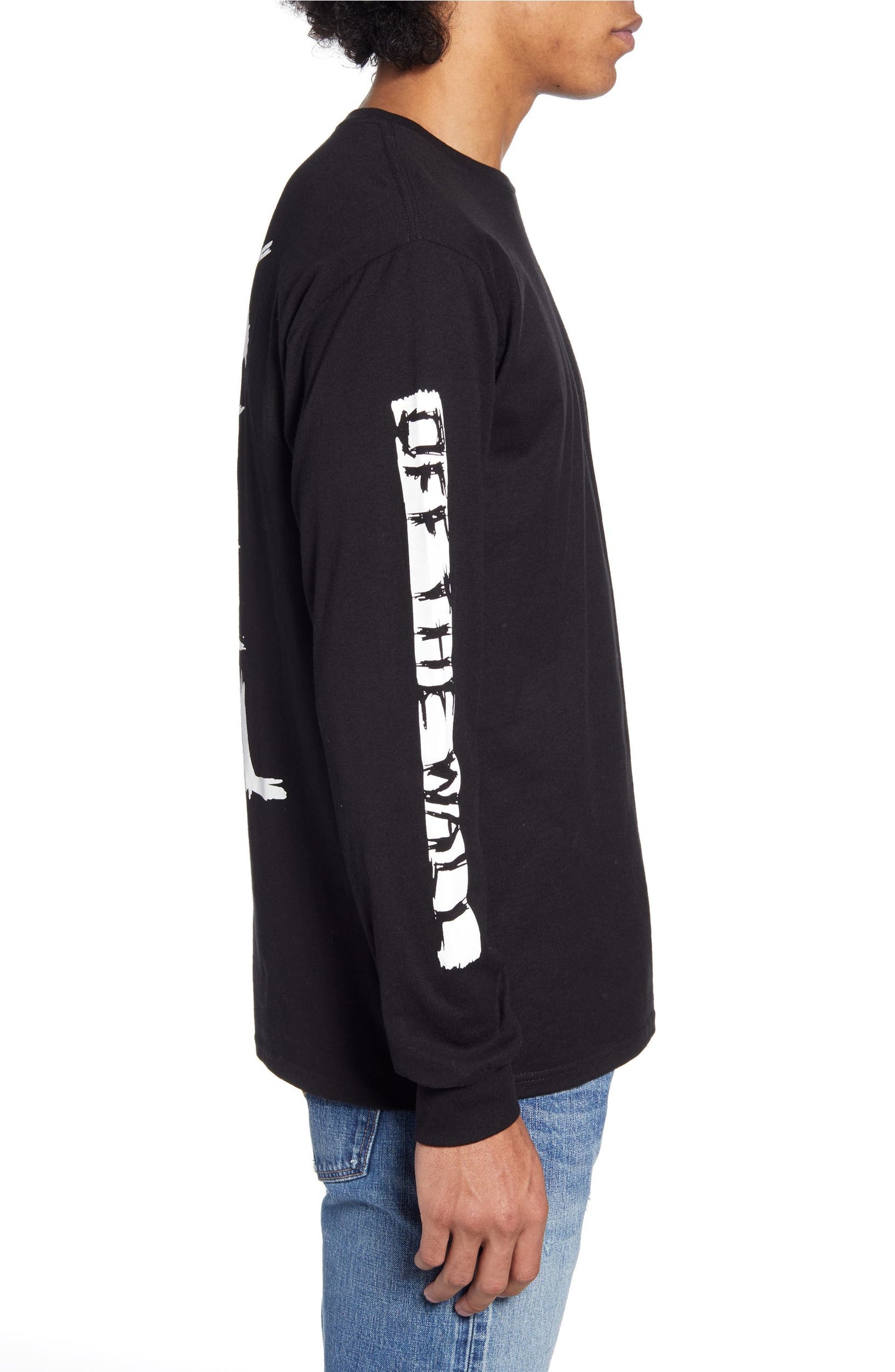 Vans Scratched Vans Long Sleeve T-Shirt, Black
