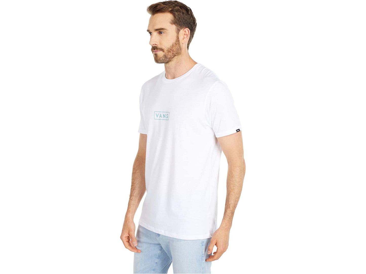 Vans Men's Short Sleeve Tee, (Easy Box) White/Canton