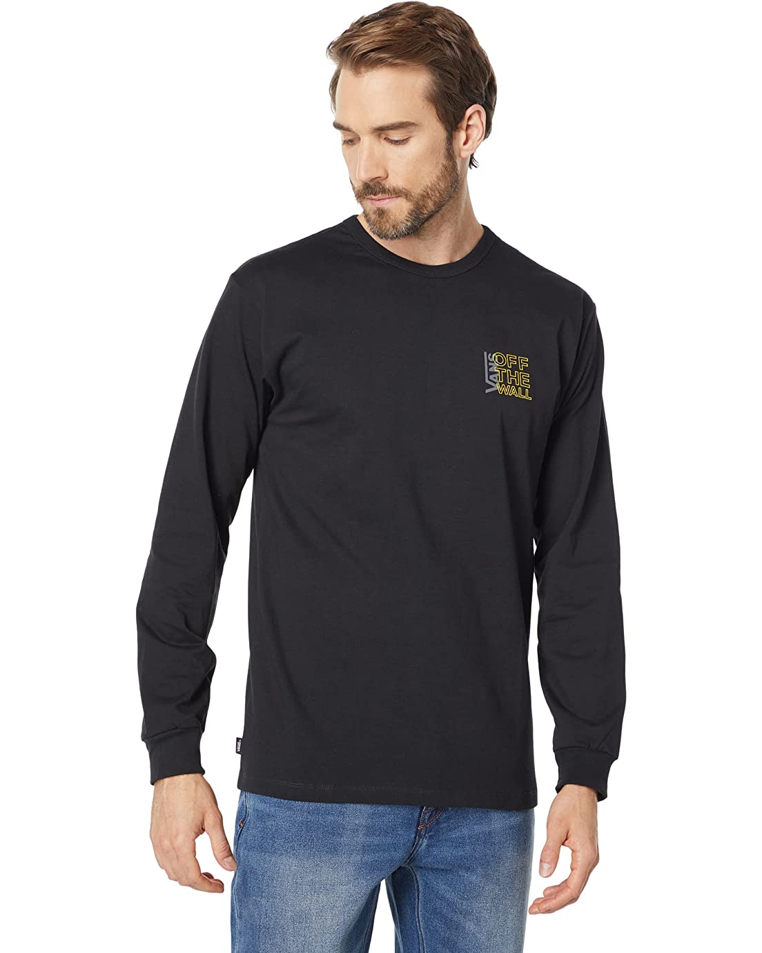 Vans Men Classic Long Sleeve OFF The Wall, Black