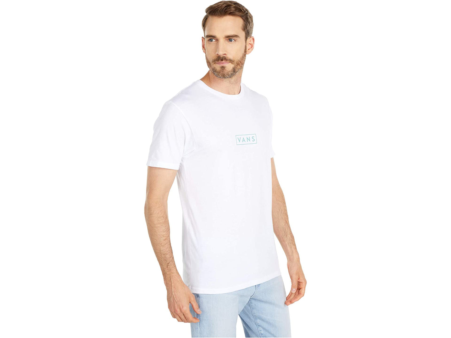 Vans Men's Short Sleeve Tee, (Easy Box) White/Canton