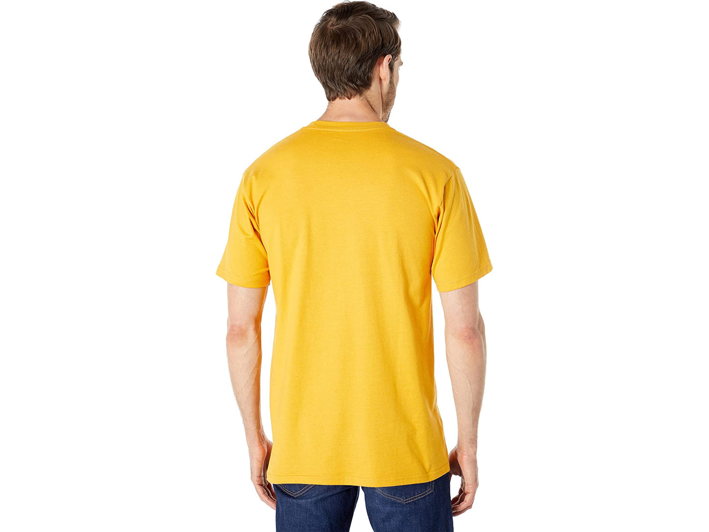 Vans Men's Short Sleeve Tee, (Golden Glow) Black