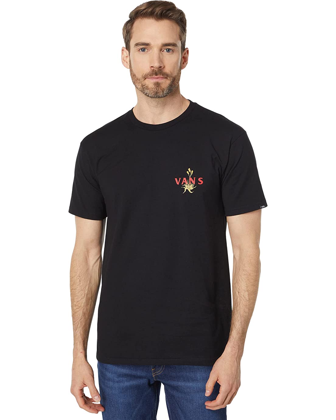 Vans Men's Classic Short Sleeve Tee, (Desert Pack) Black