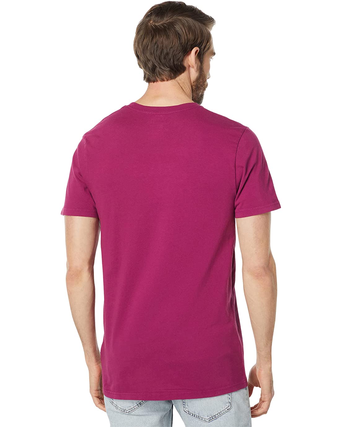 Vans Men's Short Sleeve Tee, (Washed) Raspberry Radiance