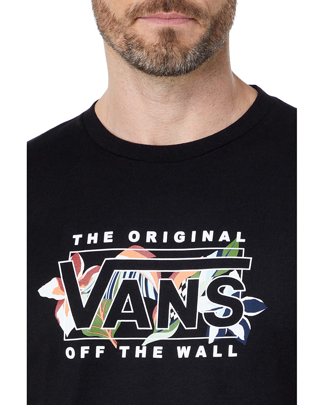 Vans Men's Classic Short Sleeve Tee, (Lucid Floral) Black