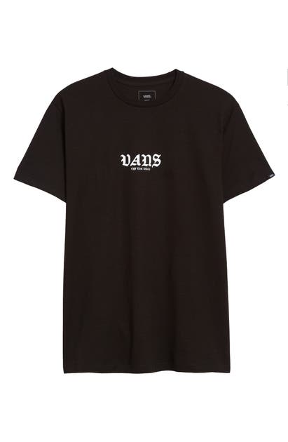 Vans Men's Short Sleeve Tee, (Old Skool Palm) Black