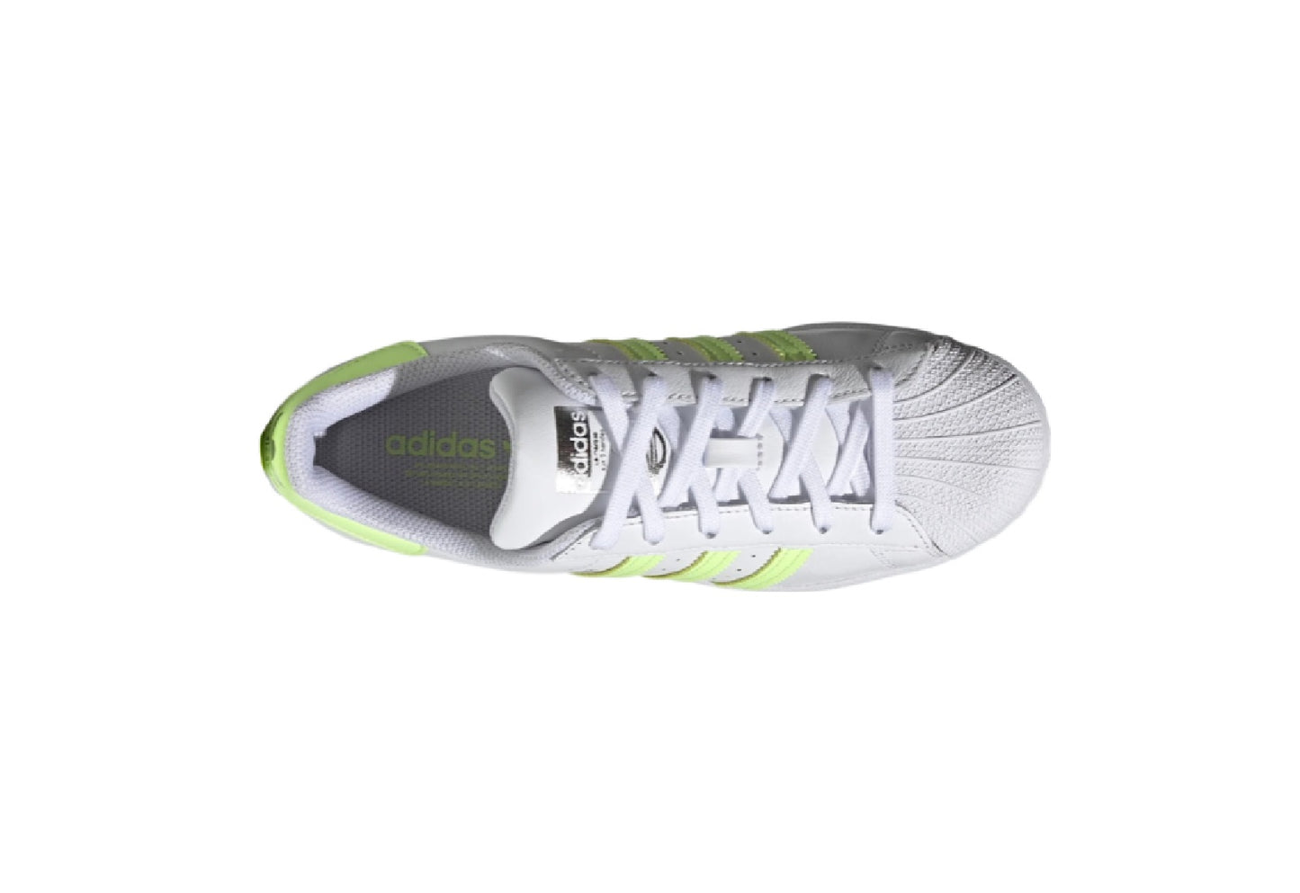 Adidas Women's Superstar Originals Sneakers, Cloud White/Hires Yellow/Matte Silver