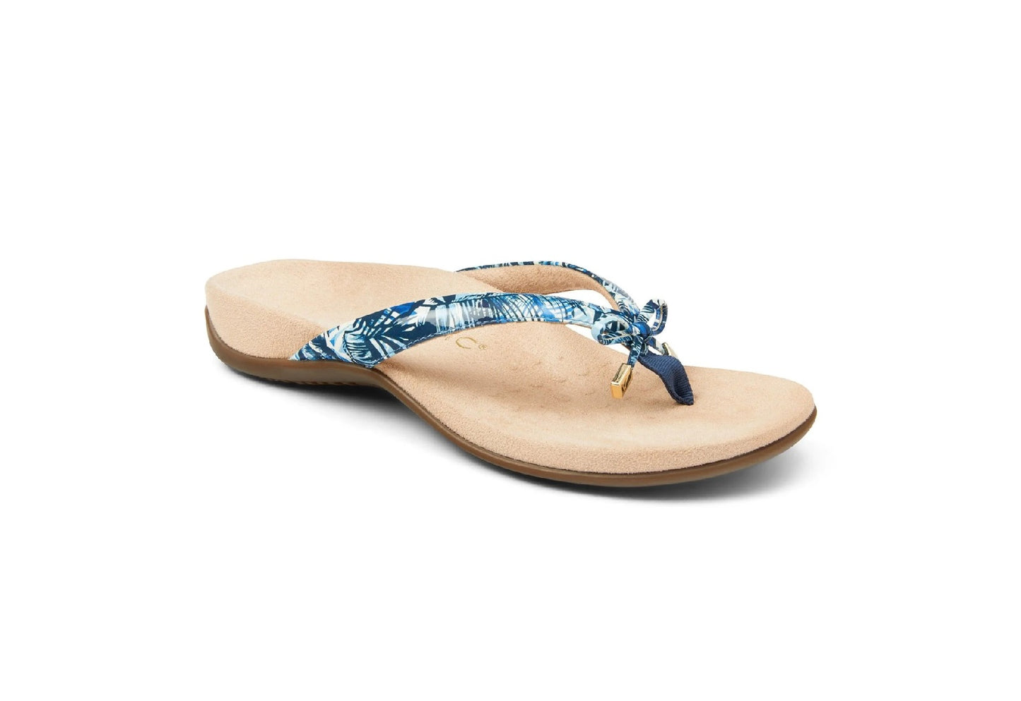 Vionic Women's Bella II Toe Post Sandals, Blue Palm
