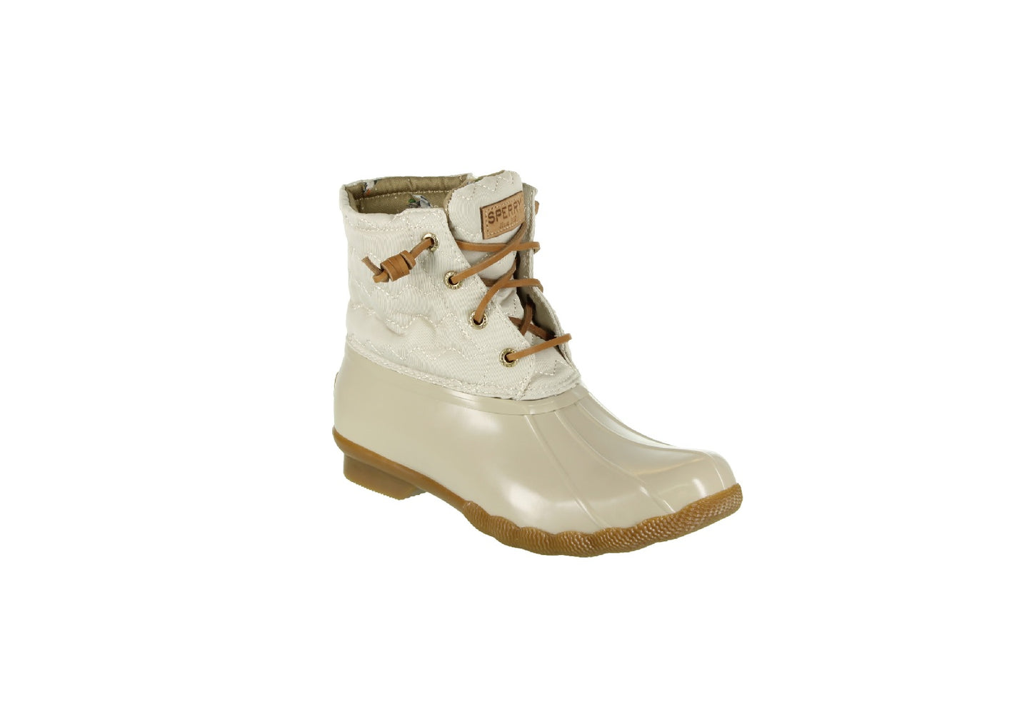 Sperry Women's Saltwater Chevron Quilted Boot, Ivory
