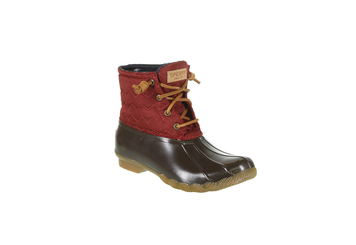 Sperry Women's Saltwater Chevron Quilted Boot, Wine