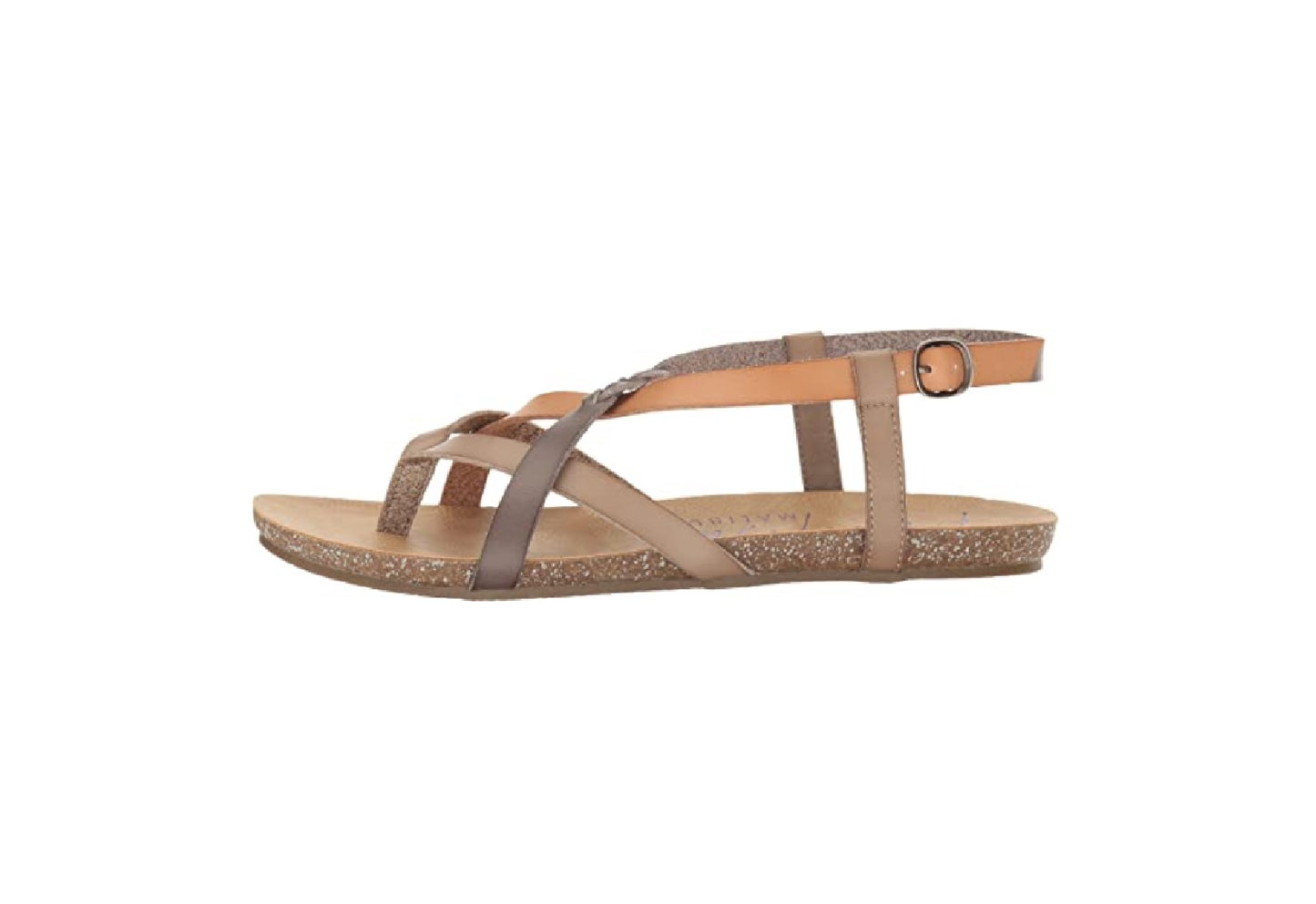 Blowfish Malibu Women's Granola-B Sandals, Birch/Nude/Steel Grey Dyecut