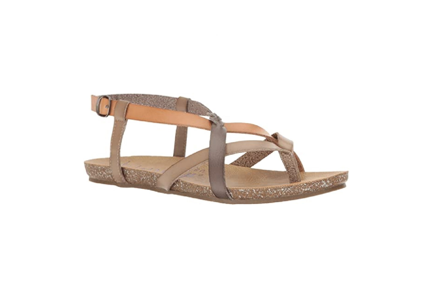 Blowfish Malibu Women's Granola-B Sandals, Birch/Nude/Steel Grey Dyecut