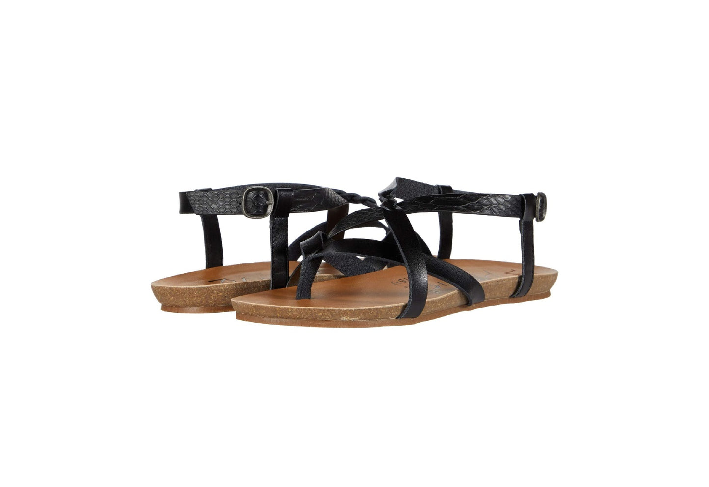 Blowfish Malibu Women's Granola-B Sandals, Black Snake Charmer