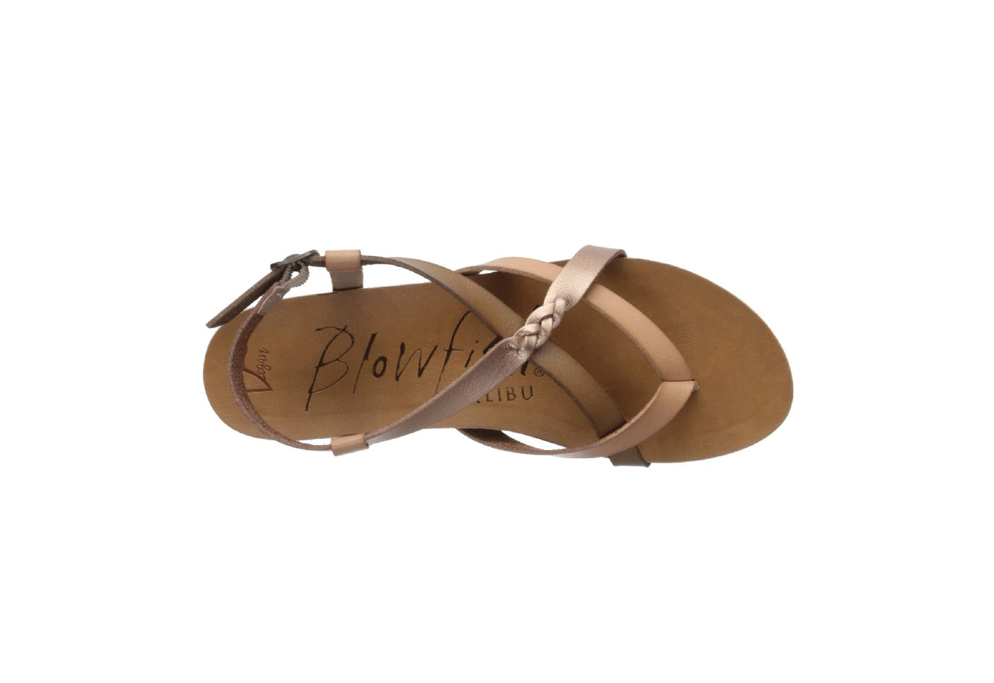 Blowfish Malibu Women's Granola-B Sandals, Blond/Wheat/Pearl Rosegold