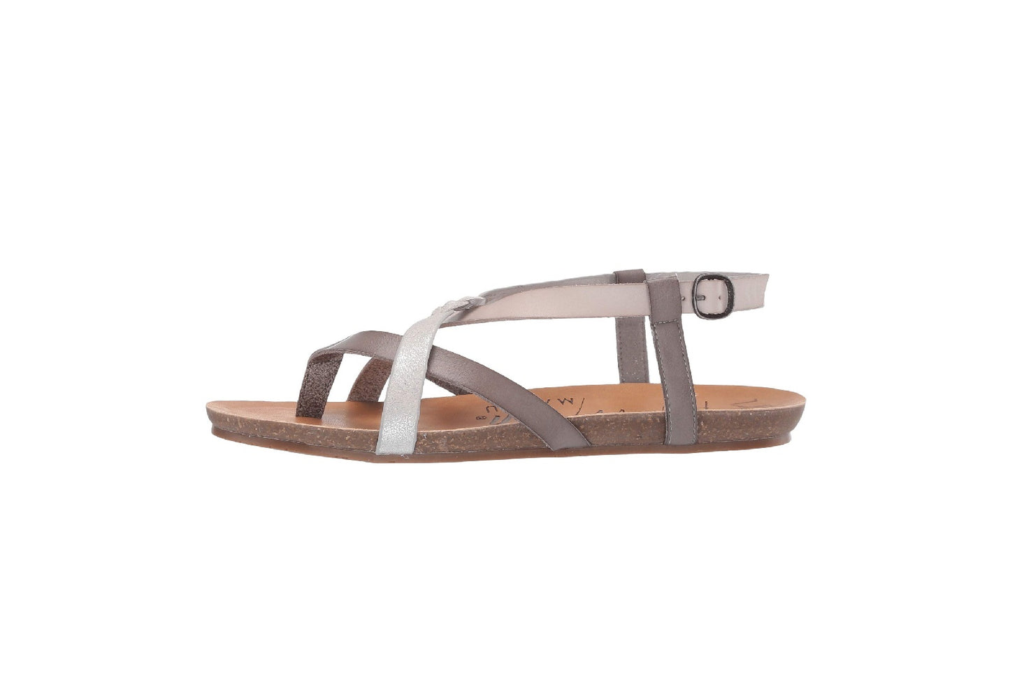 Blowfish Malibu Women's Granola-B Sandals, Fog Grey/Mist Dyecut/Steel Cosmic Metallic