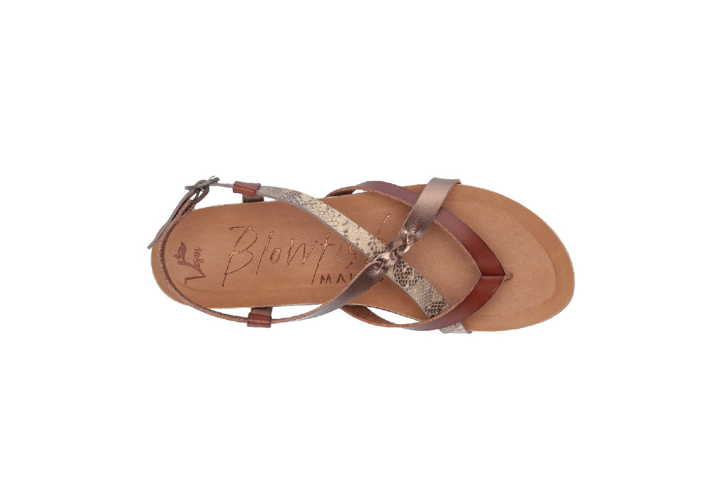 Blowfish Malibu Women's Granola-B Sandals, Scotch/Amber/Desert Rose Mirage Snake