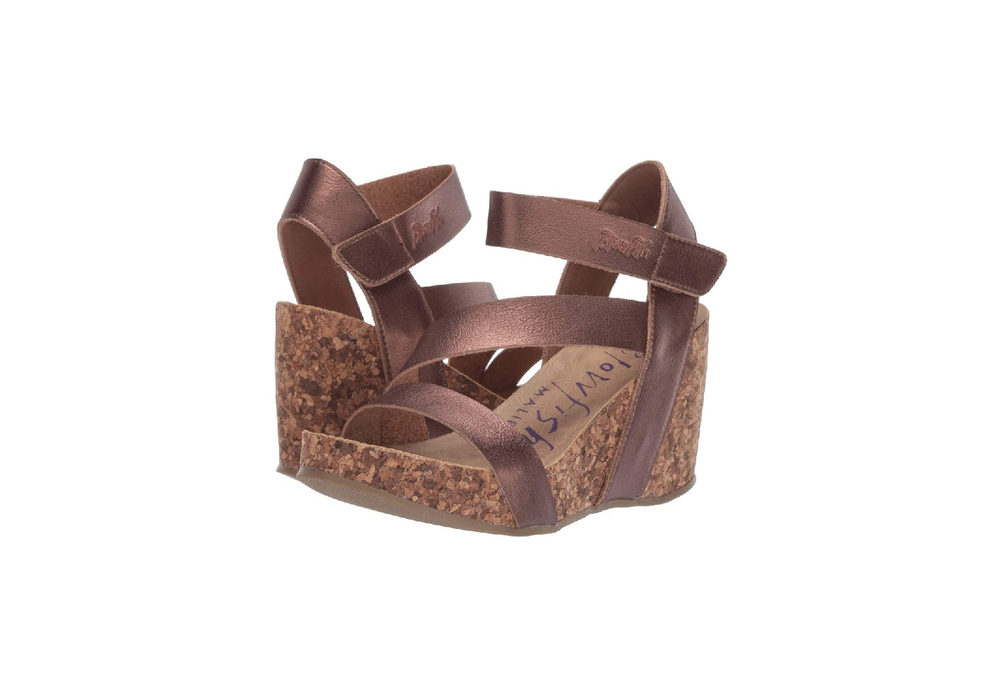 Blowfish Malibu Women's Hapuku Wedge Sandals, Amber Dyecut