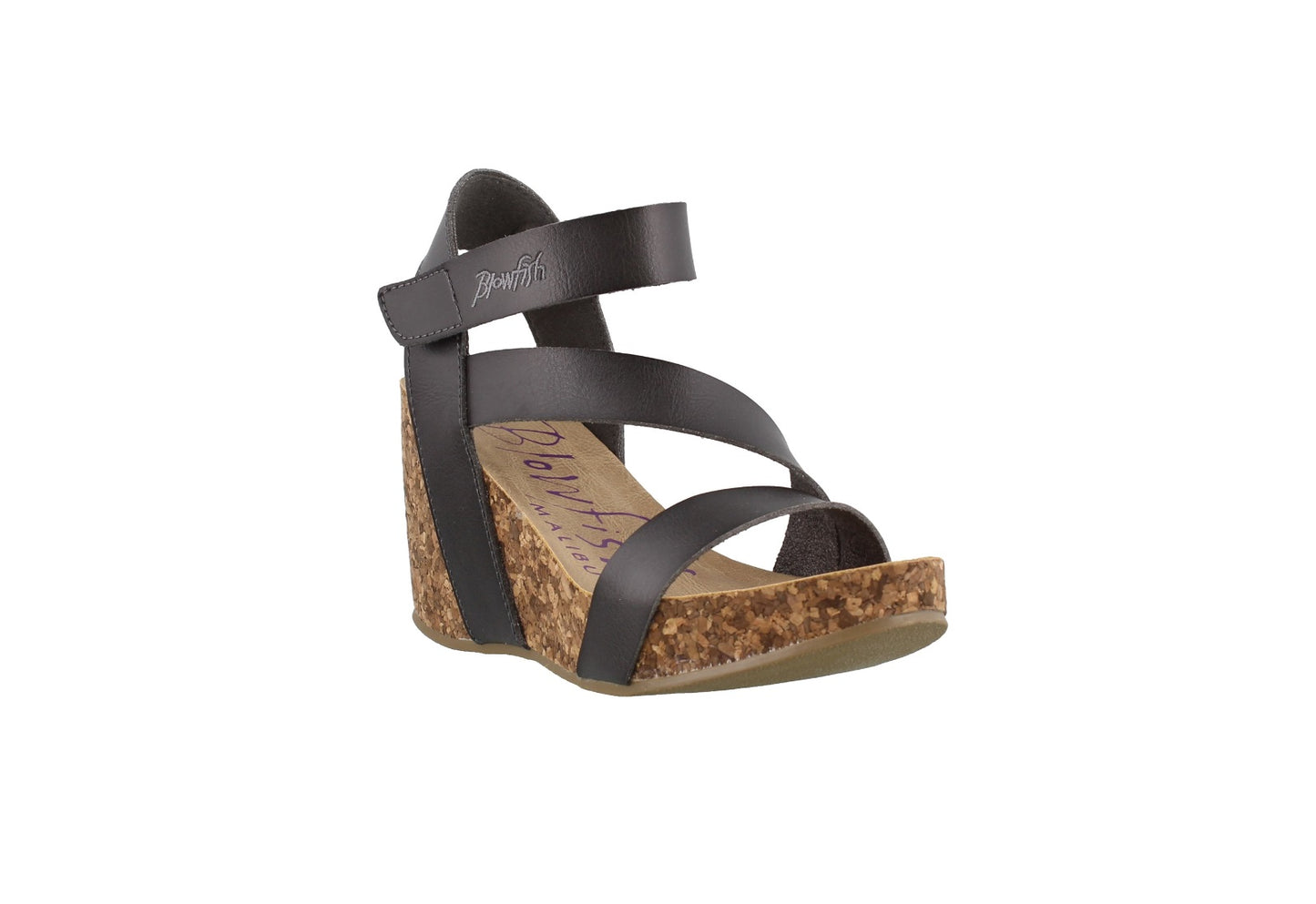 Blowfish Malibu Women's Hapuku Wedge Sandals, Black Dyecut
