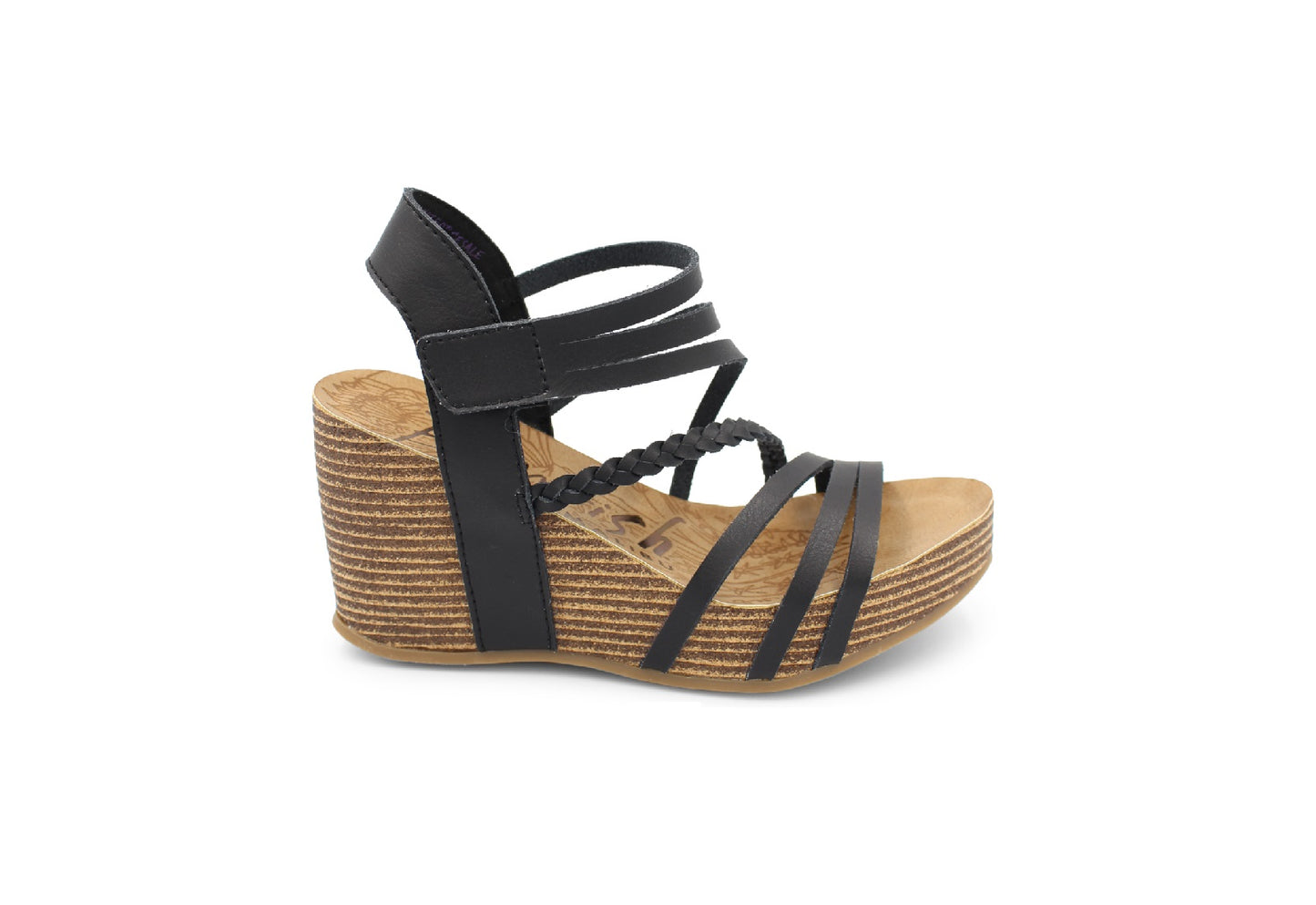 Blowfish Malibu Women's Heidi Sandals, Black Dyecut