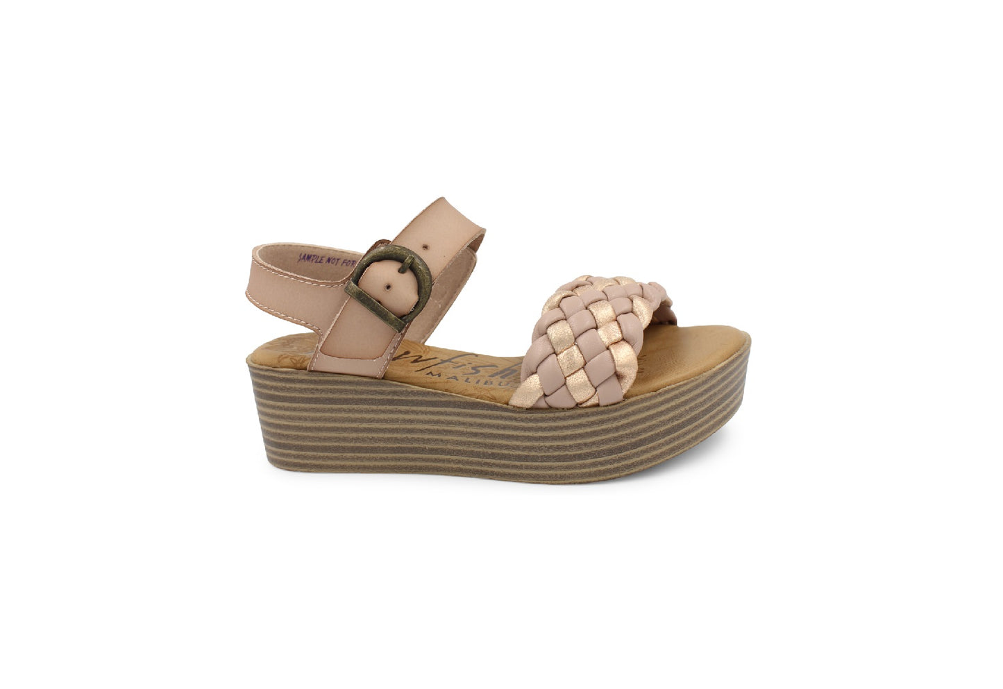 Blowfish Malibu Women's Layni Sandals, Lotus Mandala/Dyecut/Rose Gold Soft Metallic