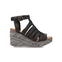 Blowfish Malibu Women's Pazazz Sandals, Black Sunny Weave