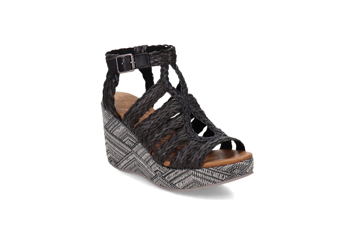 Blowfish Malibu Women's Pazazz Sandals, Black Sunny Weave