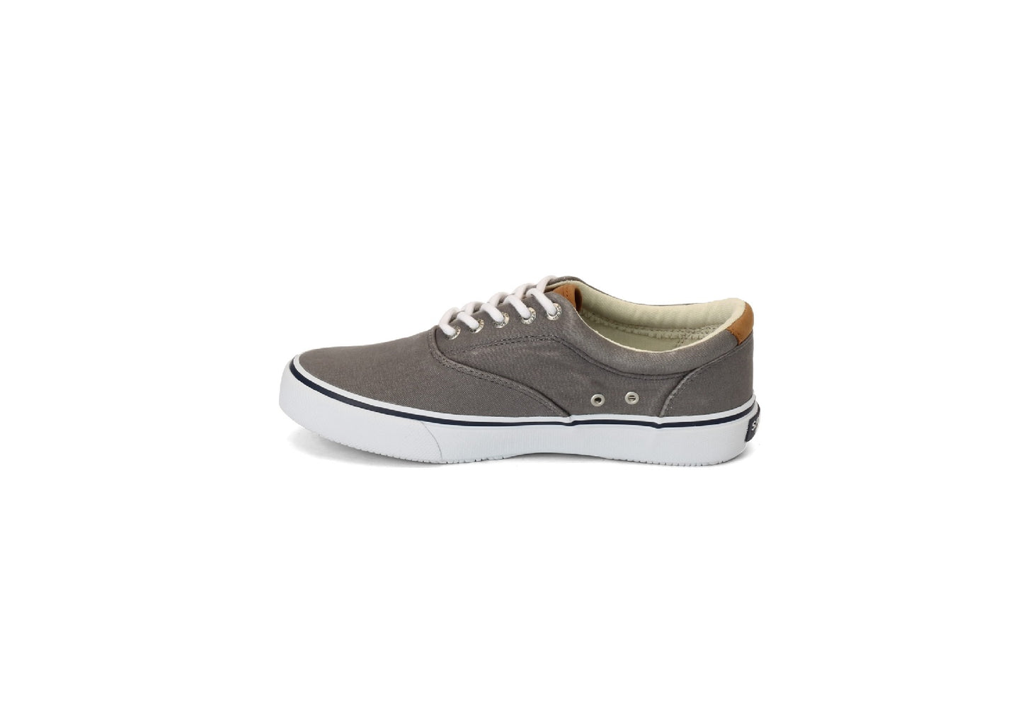 Sperry Men's Salt Washed Twill Striper CVO Sneaker, Grey