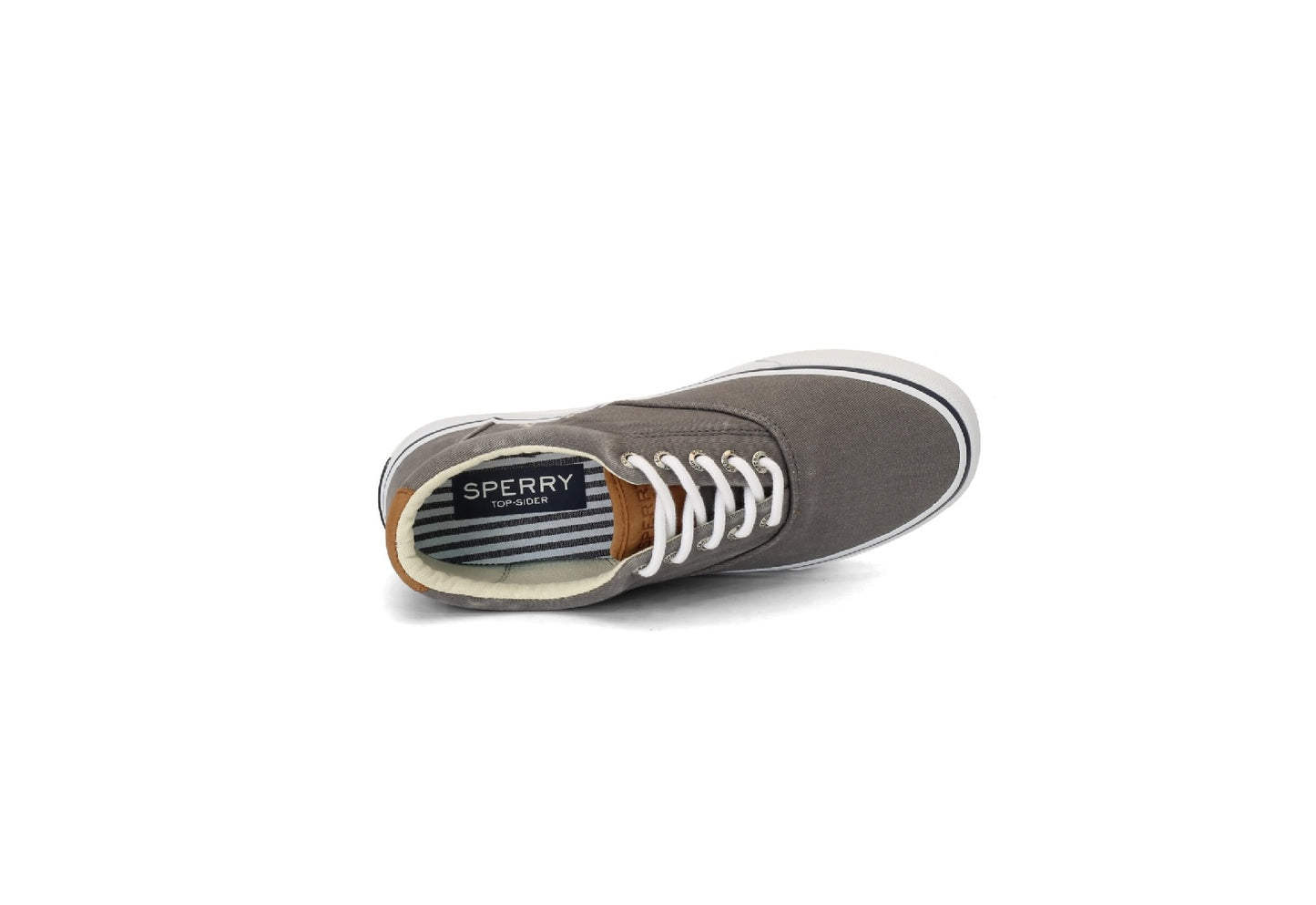 Sperry Men's Salt Washed Twill Striper CVO Sneaker, Grey