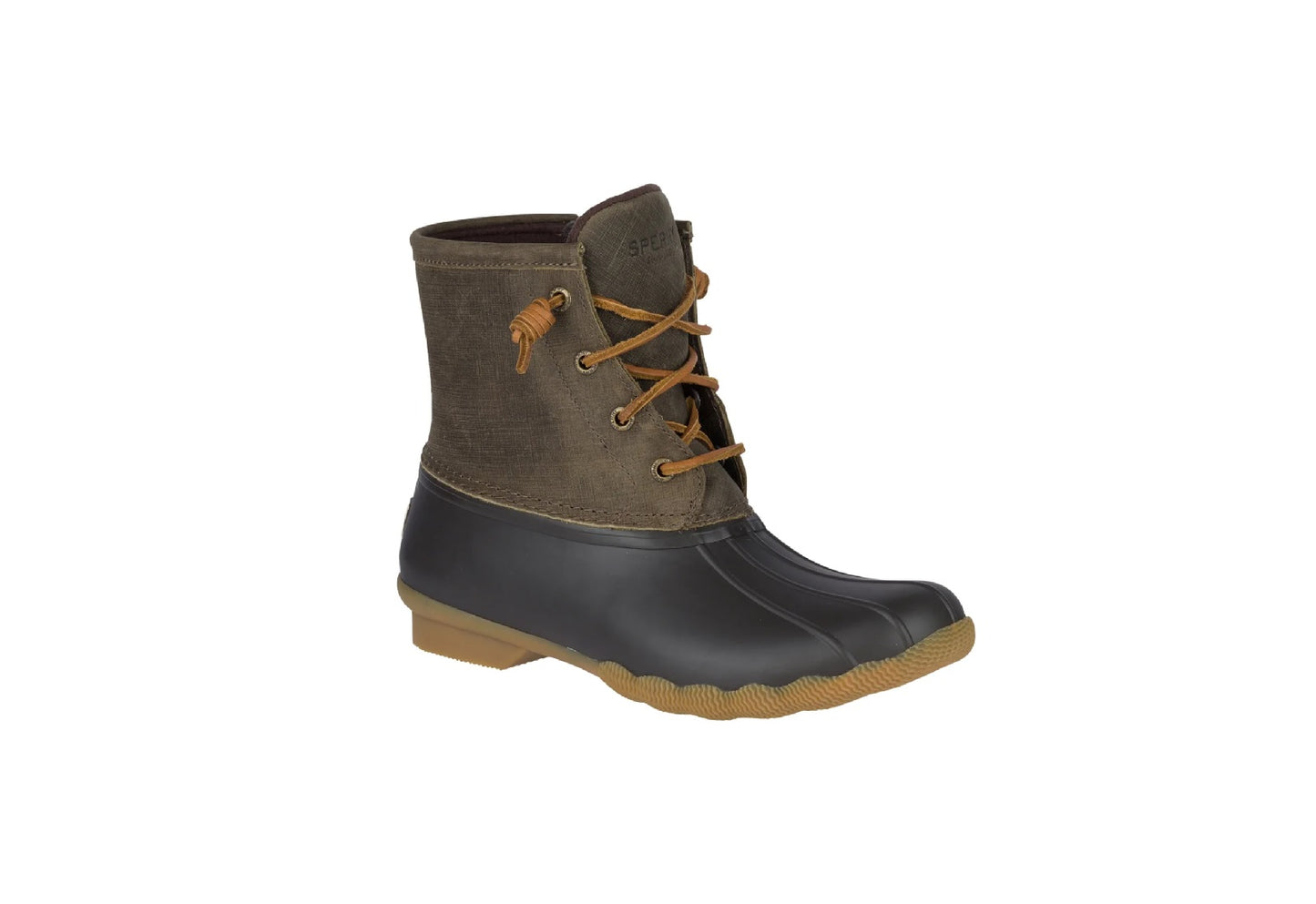 Sperry Women's Saltwater Duck Boot, Brown/Olive