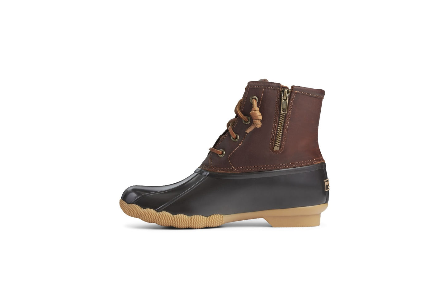 Sperry Women's Saltwater Duck Boot, Tan/Dark Brown