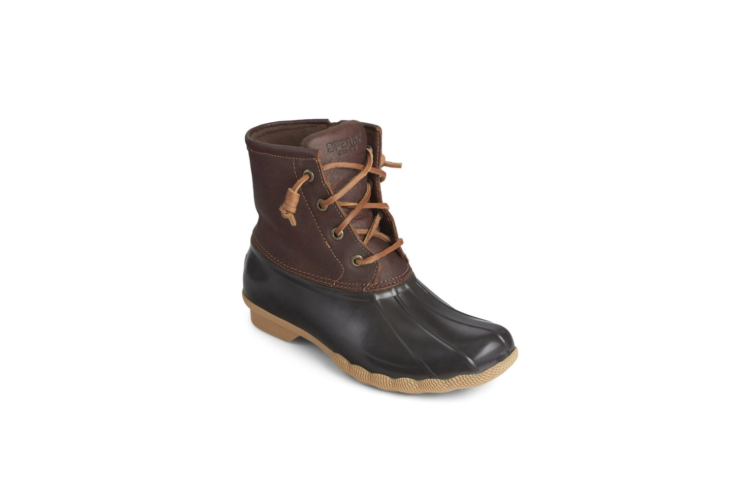 Sperry Women's Saltwater Duck Boot, Tan/Dark Brown