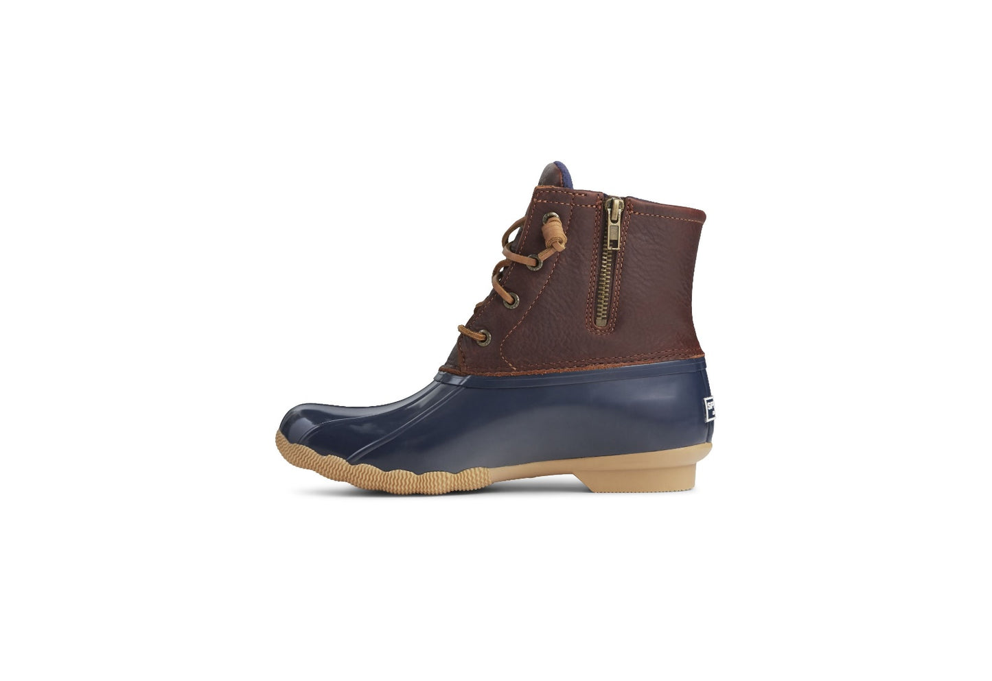 Sperry Women's Saltwater Duck Boot, Tan/Navy