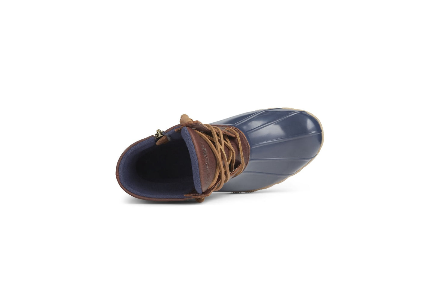 Sperry Women's Saltwater Duck Boot, Tan/Navy