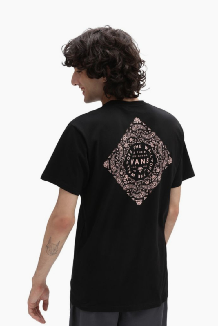 Vans Men's Classic Short Sleeve Tee, (Bandana Paisley) Black