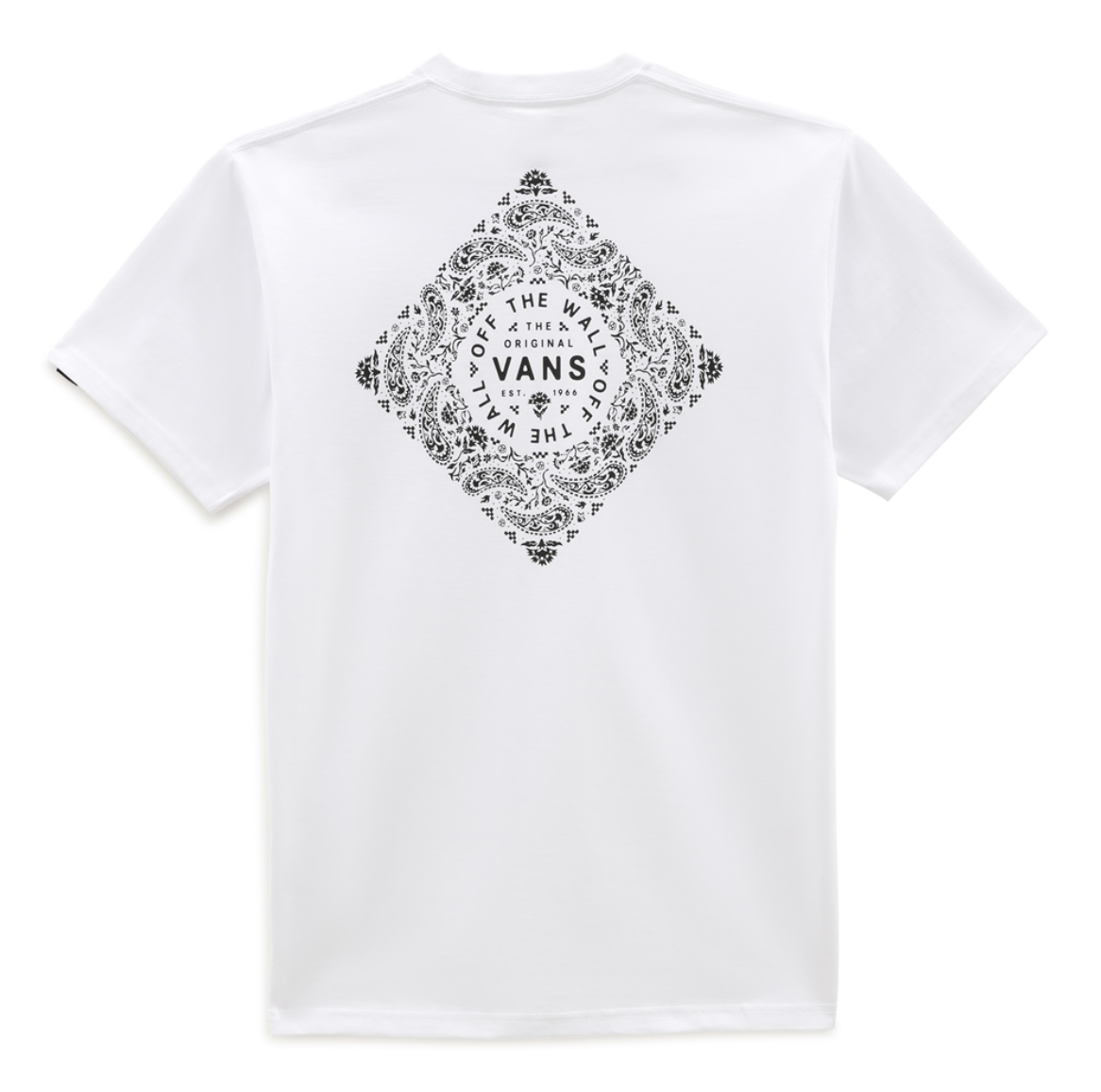 Vans Men's Classic Short Sleeve Tee, (Bandana Paisley) White