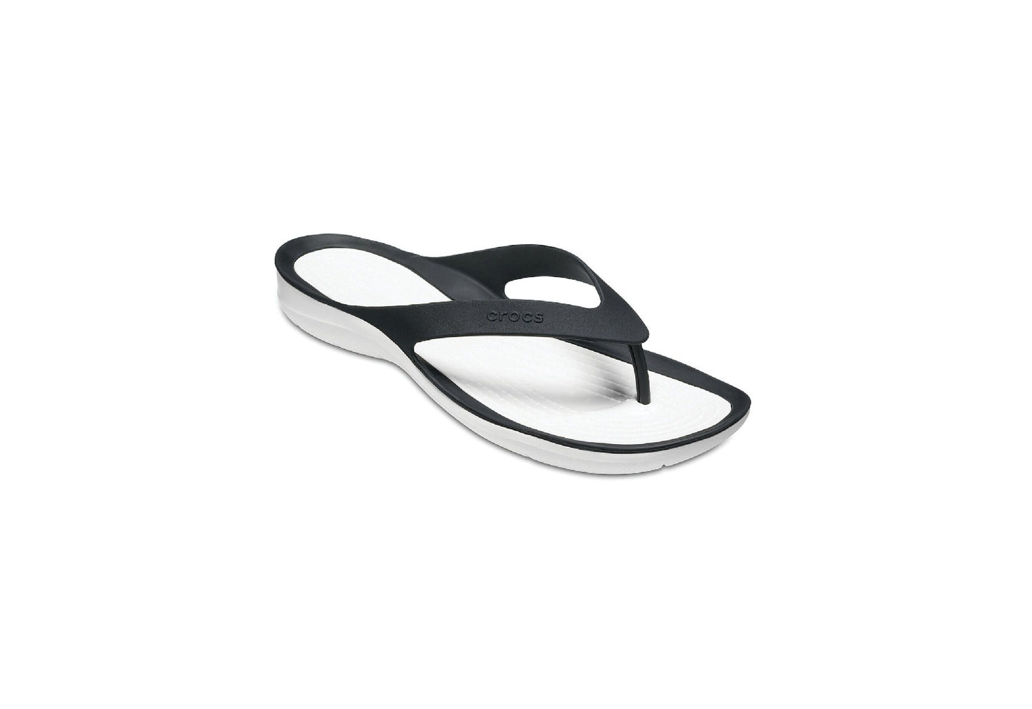 Crocs Women's Swiftwater Sport Flip-Flops, Black/White