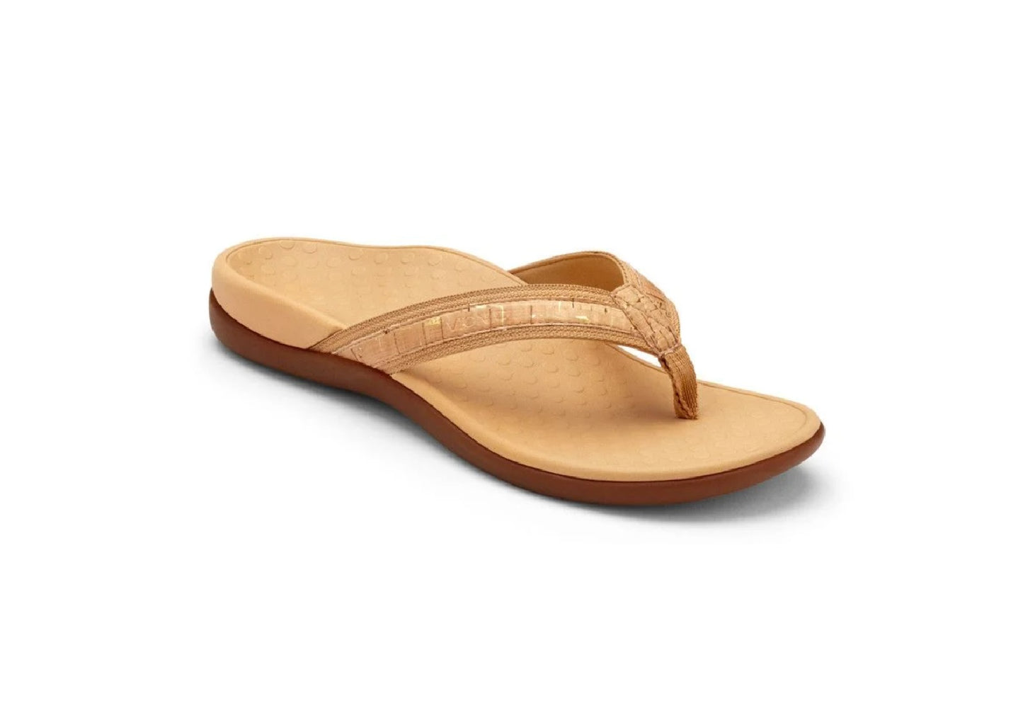 Vionic Women's Tide II Toe Post Sandals, Gold Cork
