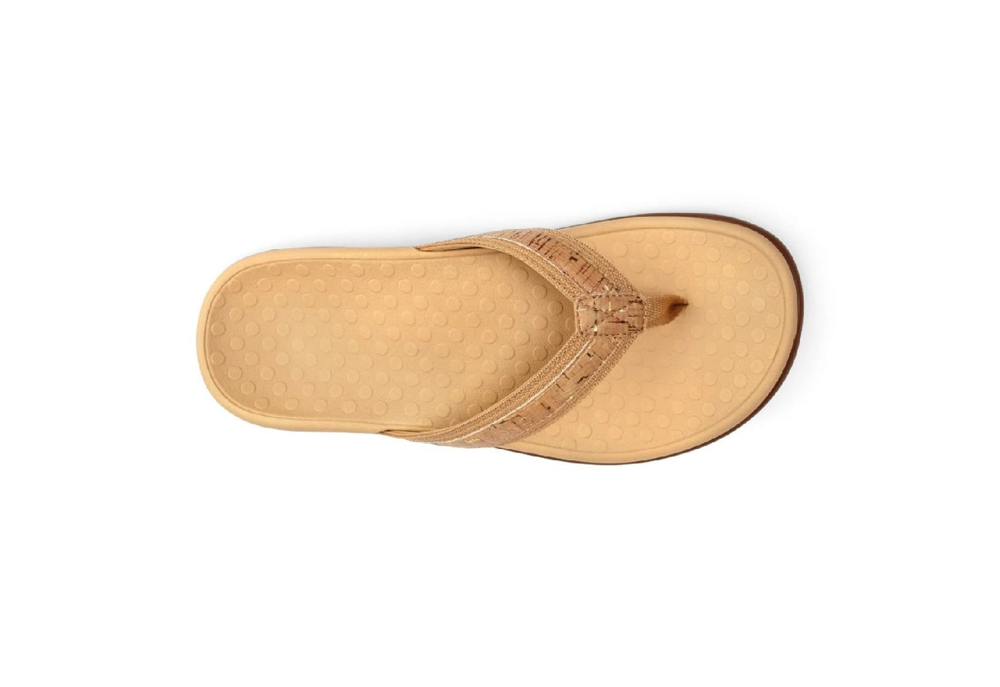Vionic Women's Tide II Toe Post Sandals, Gold Cork