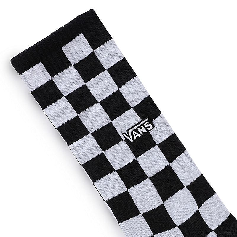 Vans Men's Crew Socks, Black/White Checkerboard